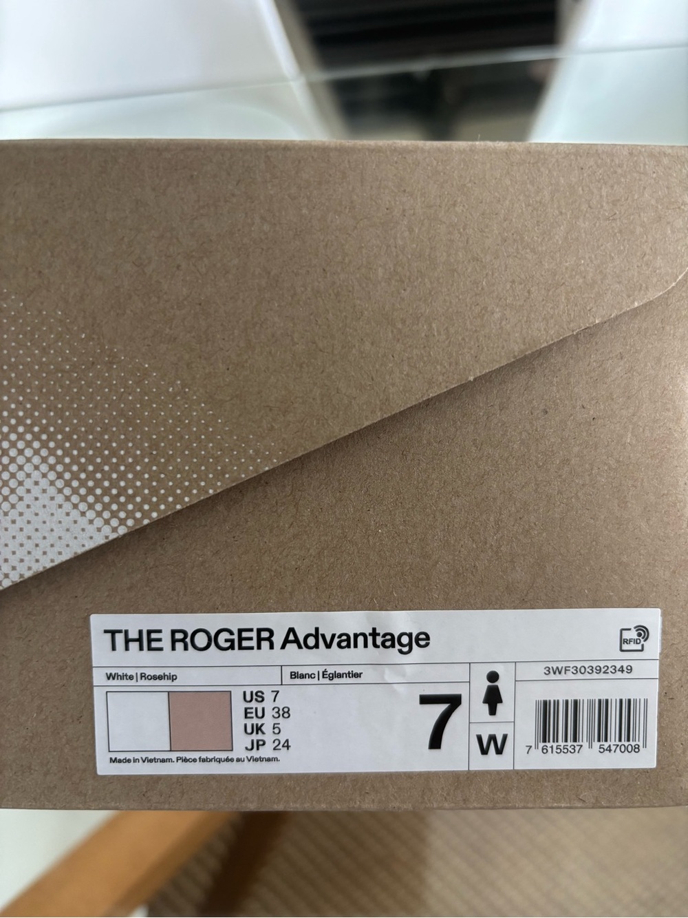 The ROGER Advantage - White / Rosehip Size 7